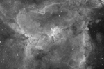 Nébuleuse du coeur - IC1805 - partie centrale en Halpha