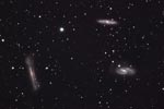 Trio de galaxies : M65, M66 et NGC3628 dans le Lion