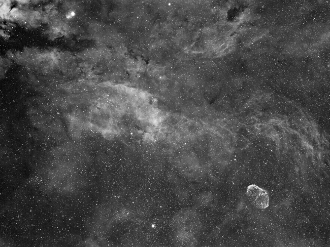 Rgion de la nbuleuse du croissant (NGC6888) dans le cygne