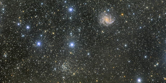 Champ de NGC6946 et NGC 6939 en LRGB au Newton-Cassegrain de 300mm
