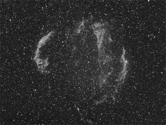 Dentelles du Cygne - nébuleuses NGC6960 et 6992-95