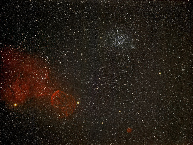 nébuleuse IC443 et amas ouvert M35